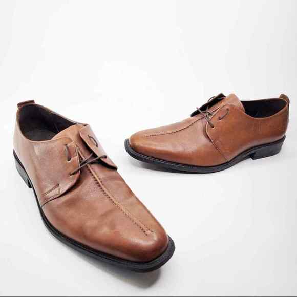 Cole Haan Split Toe Leather Loafer Shoes C12542 Lace Up Brown Men’s 12 - Picture 1 of 10